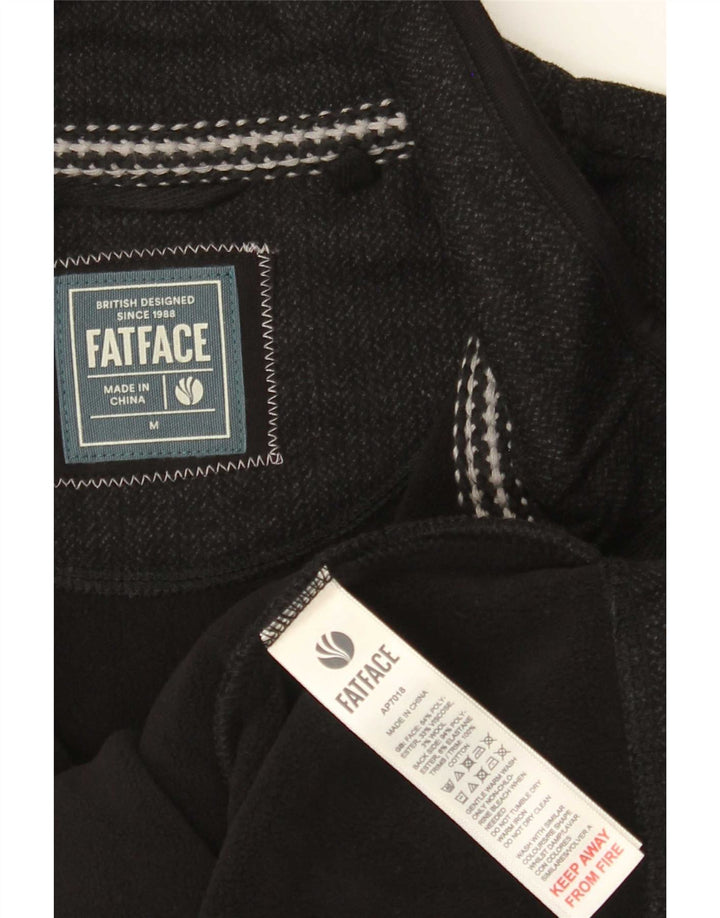 Fat Face Pull Polaire Col Zippé Homme Gris Moyen Polyester