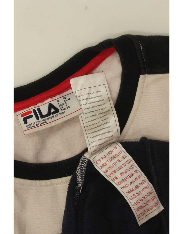 Fila Homme Graphic Sweatshirt Jumper Petit Multicolore Colourblock Coton