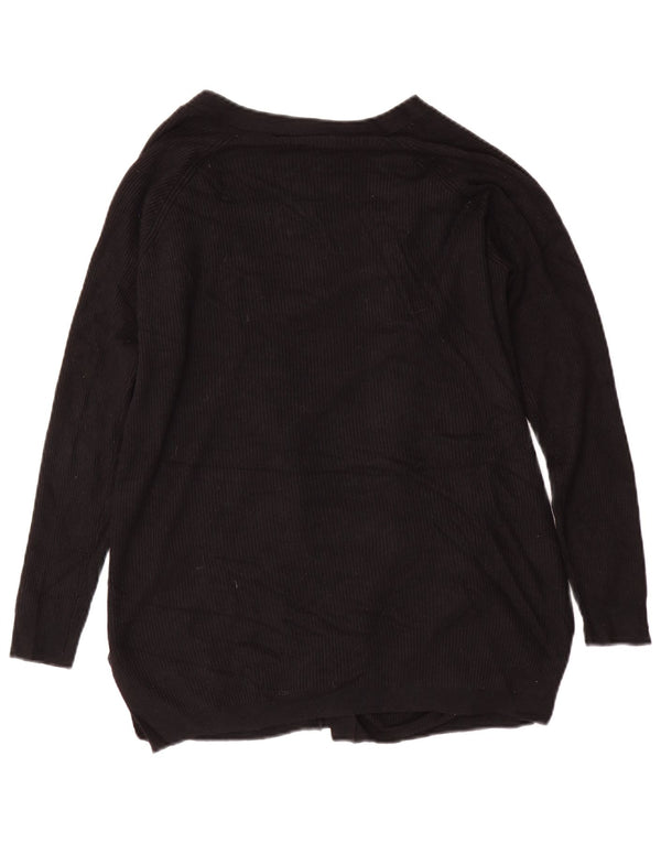 Marks & Spencer Pull cardigan ouvert pour femme UK 10 Petite viscose noire