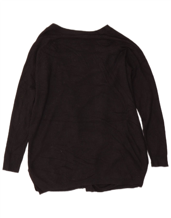 Marks & Spencer Pull cardigan ouvert pour femme UK 10 Petite viscose noire
