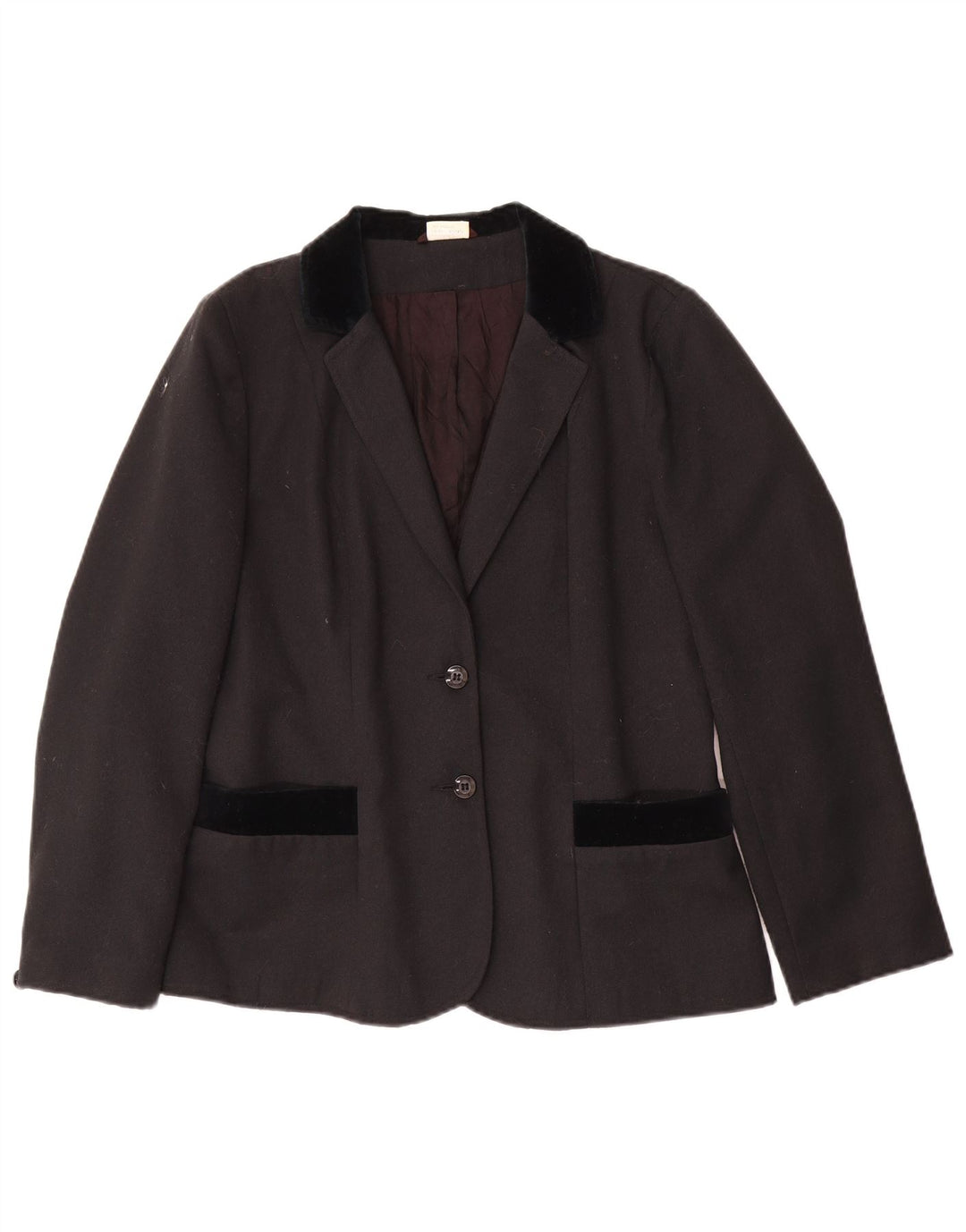 Rosami Veste Blazer 2 Boutons Femme UK 14 Grand Acétate Noir