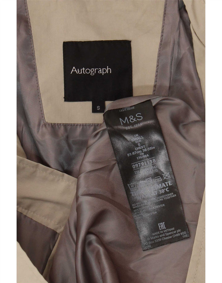 Marks & Spencer Veste bomber autographe pour homme UK 36 Petit coton beige