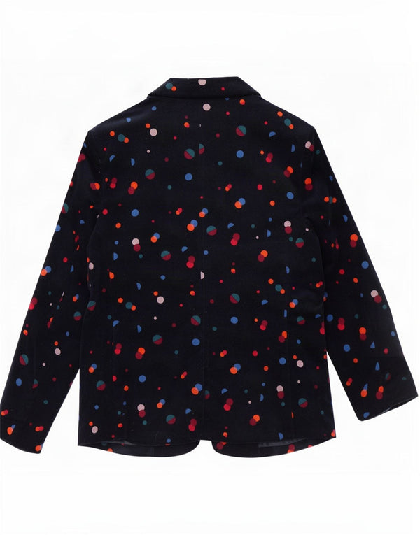 Monsoon Veste Blazer 1 Bouton Femme UK 14 Bleu Marine Moyen Coton