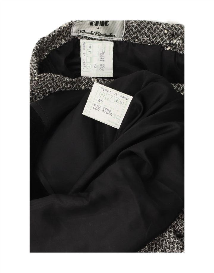 Chic Ensemble Jupe 2 Pièces 3 Boutons Pour Femme IT 42 Moyen W28 Gris Moucheté
