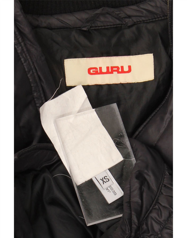 GURU Womens Padded Jacket UK 6 XS Black Polyamide Vintage Guru and Second-Hand Guru from Messina Hembry 