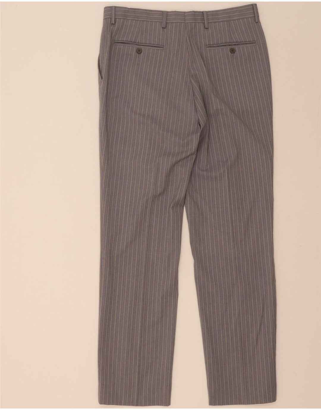 Ferre Costume 2 pièces 3 boutons pour homme IT 50 Large W34 L33 Viscose rayée grise
