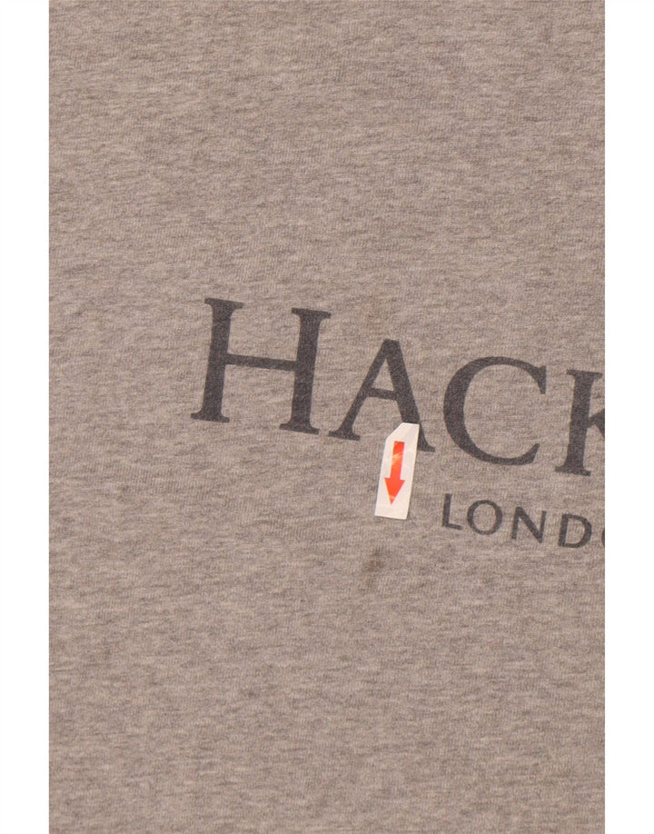 Hackett Mens Classic Fit Graphic Sweatshirt Jumper 3XL Gris Coton