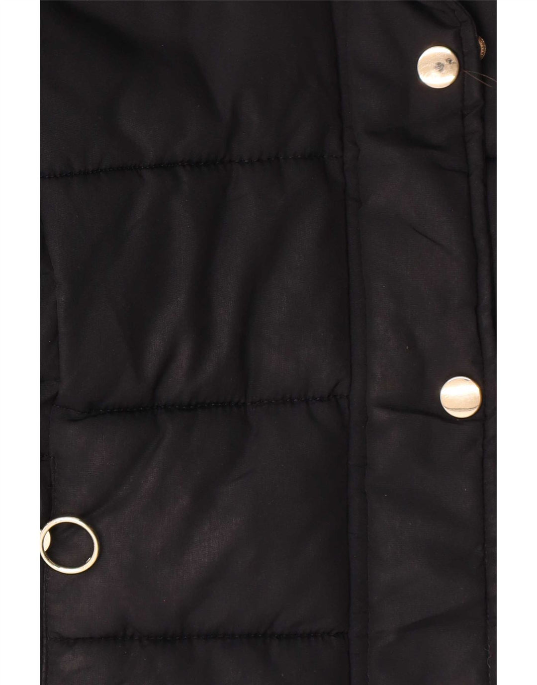 Topshop Veste matelassée à capuche pour femme UK 8 Small Bleu marine Polyester