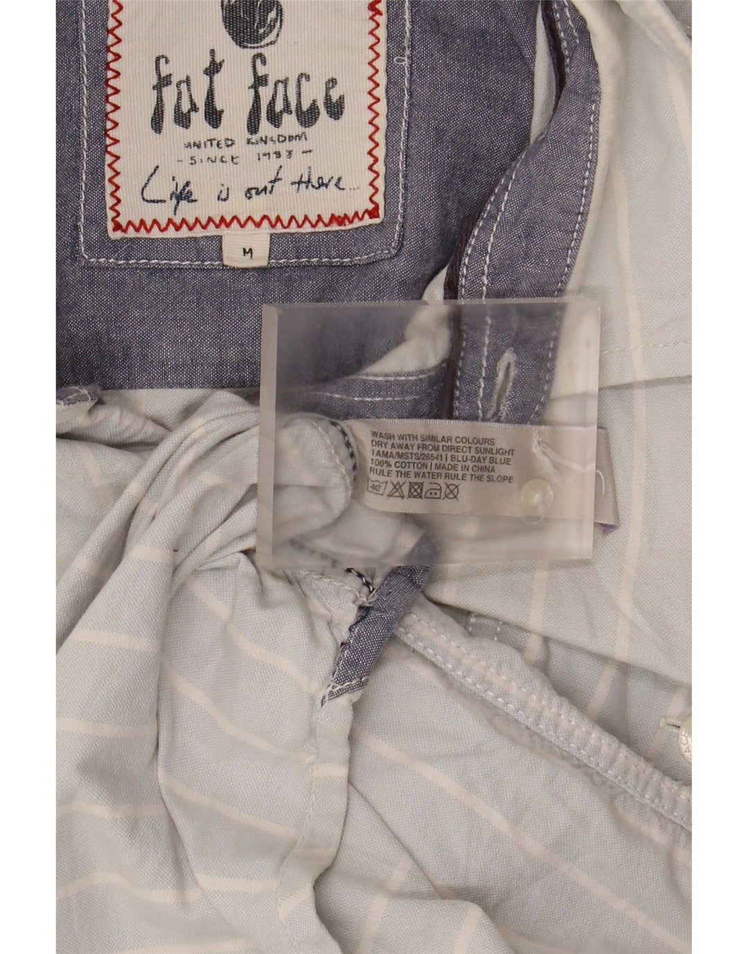 Chemise Homme Fat Face Coton Rayé Bleu Moyen