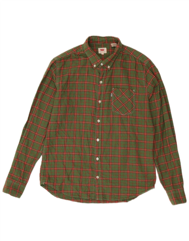 Levi's Chemise Homme Vert Moyen Carreaux Coton