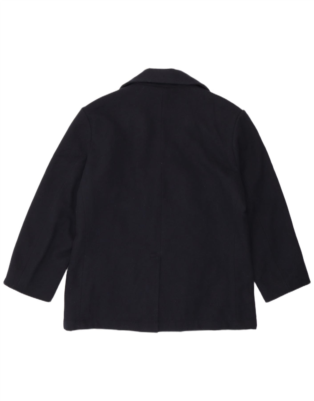 vintage Mens Pea Coat UK 42 XL Laine Bleu Marine