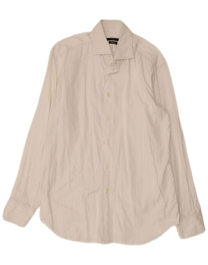 UNGARO Chemise Homme Taille 40 15 1/2 Coton Blanc Moyen
