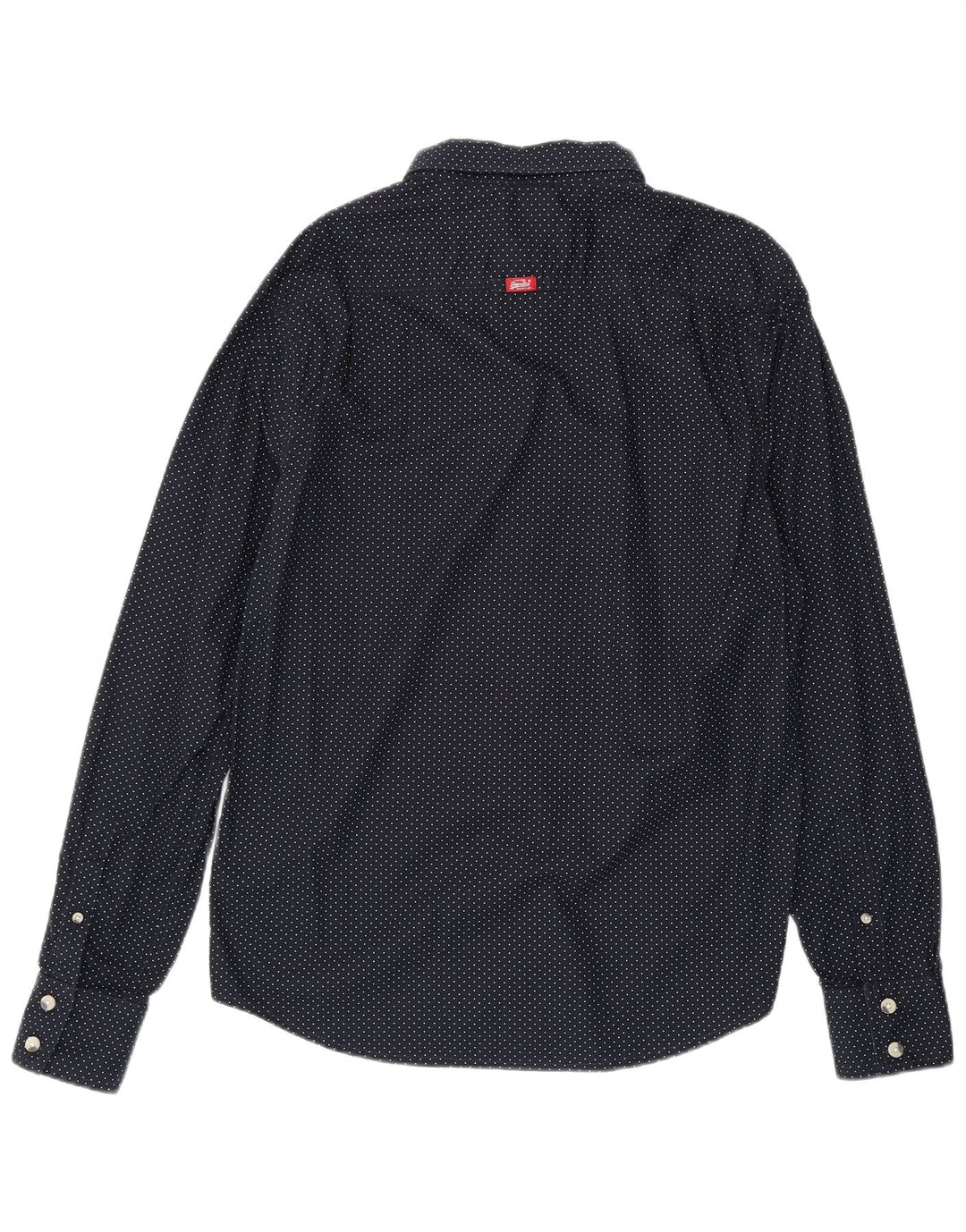 Superdry Chemise Homme XL Bleu Marine À Pois Coton