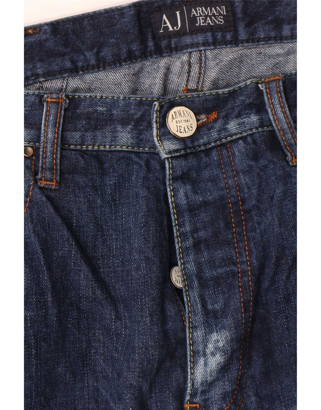 Armani Jean droit W32 L35 bleu marine pour homme