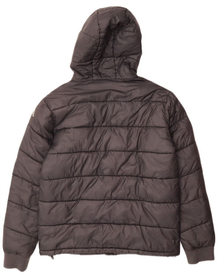 Kappa Veste matelassée à capuche pour homme UK 40 Large Gris
