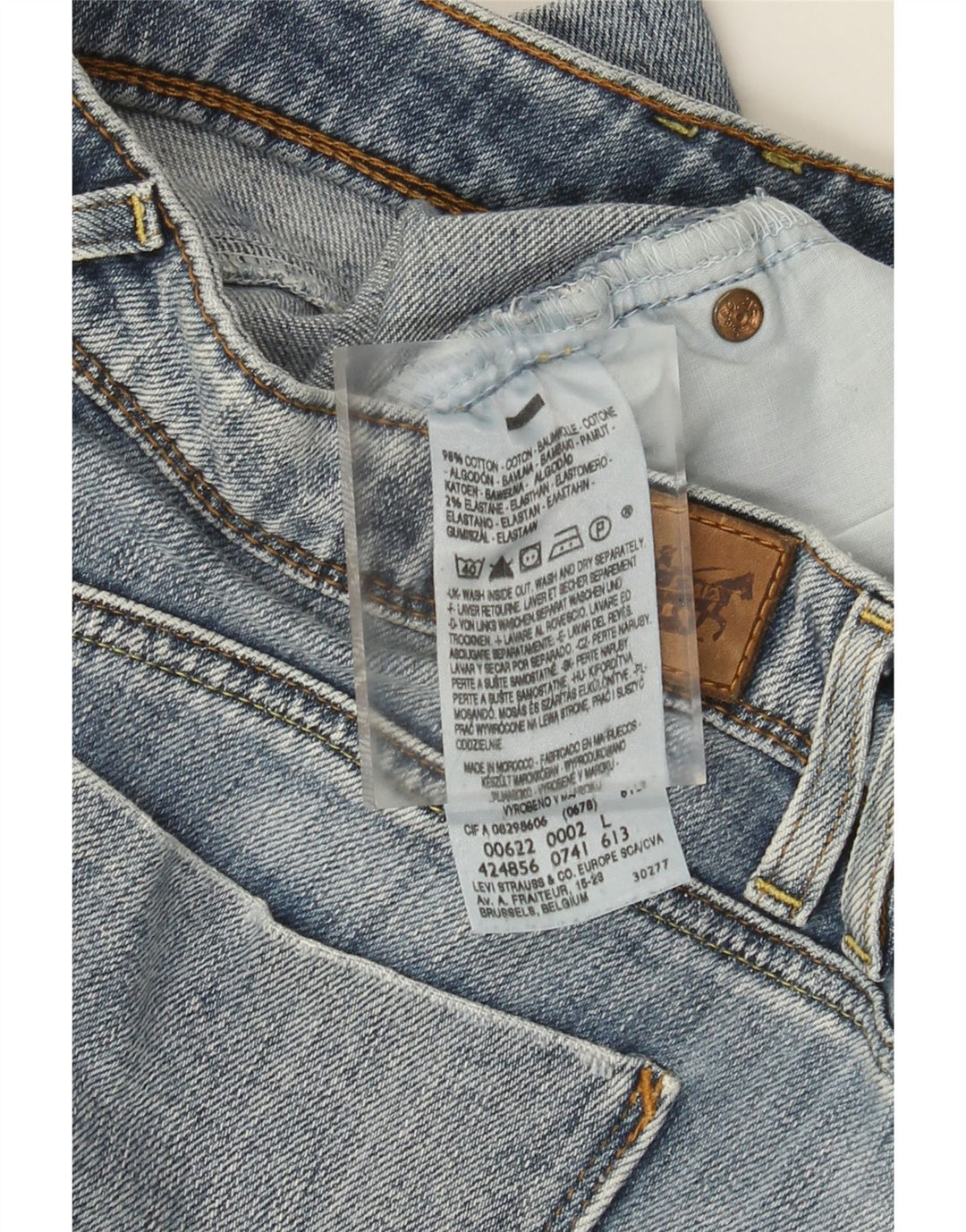 LEVI'S Mini jupe en jean femme grand W34 bleu coton