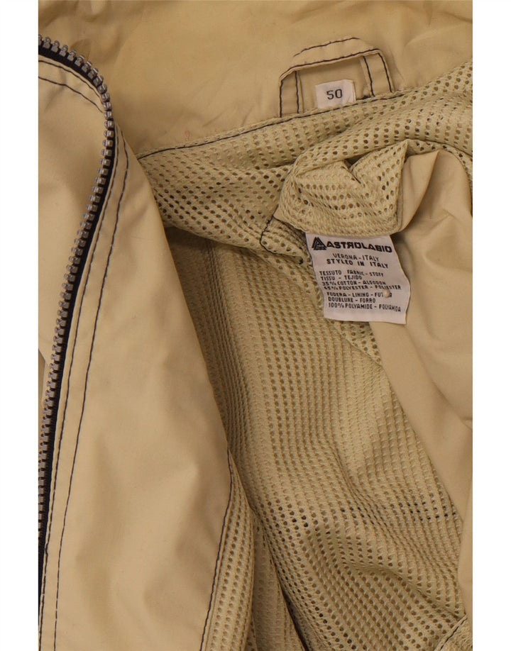 ASTROLABIO Veste de Pluie à Capuche Homme IT 50 Large Vert Colorblock Coton