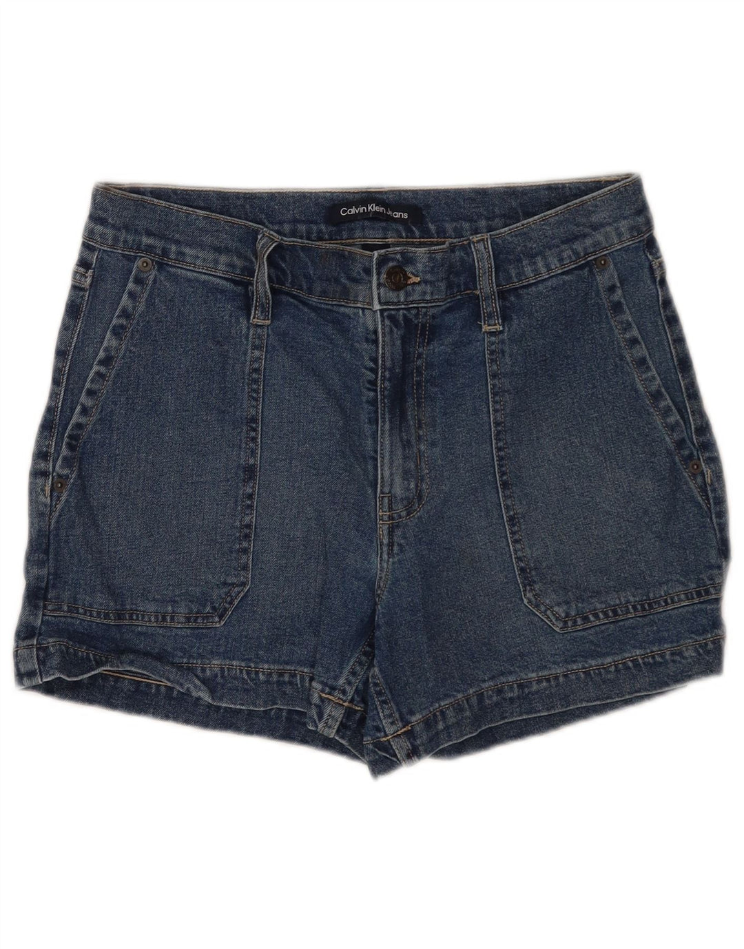 Calvin Klein Short en jean pour femme US 4 Small W27 Bleu Coton