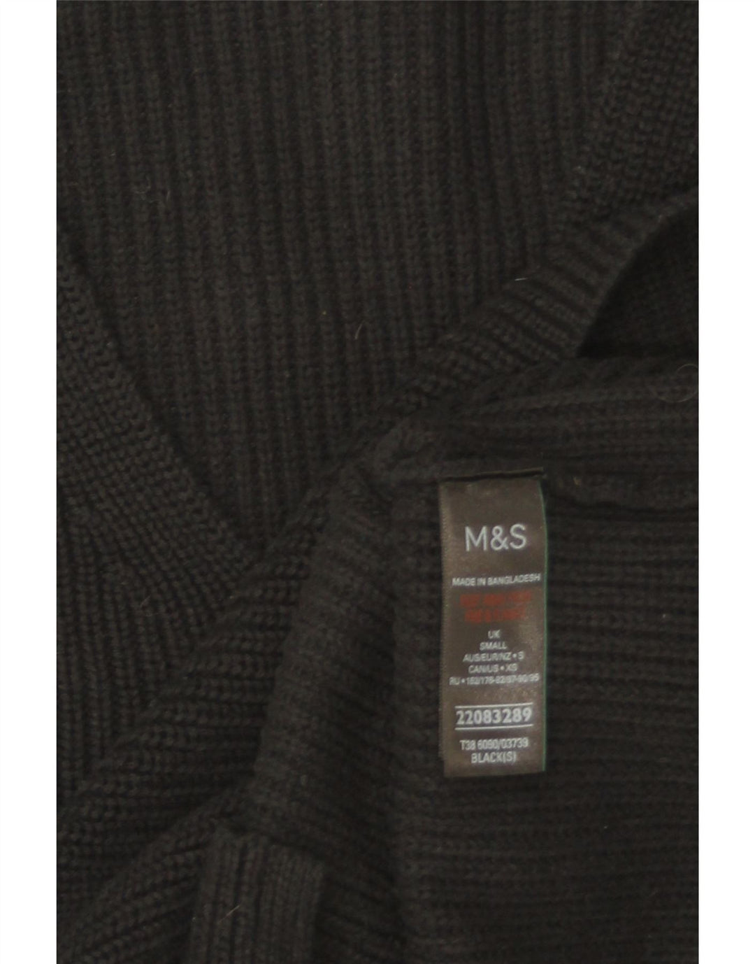 Marks & Spencer Pull surdimensionné à col en V pour femme UK 10 Small Noir