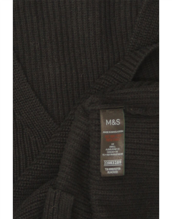 Marks & Spencer Pull surdimensionné à col en V pour femme UK 10 Small Noir