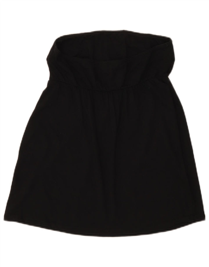 Benetton Haut court sans bretelles pour femme UK 8 Small Noir