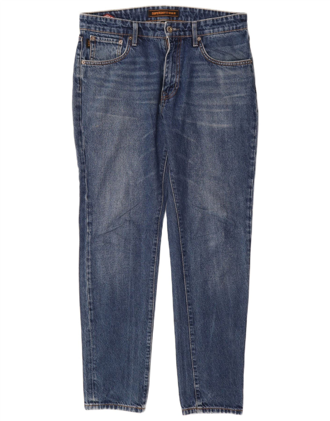 SUPERDRY Jean Fuselé Homme W32 L32 Bleu Coton
