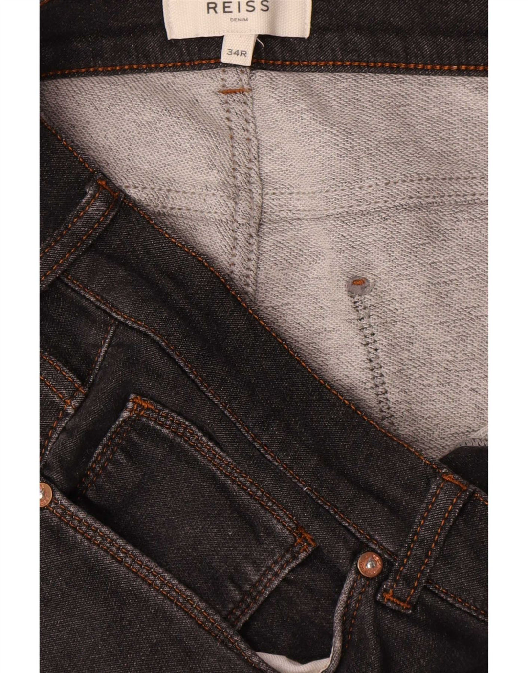 Reiss Jean Slim Femme W34 L30 Noir Coton