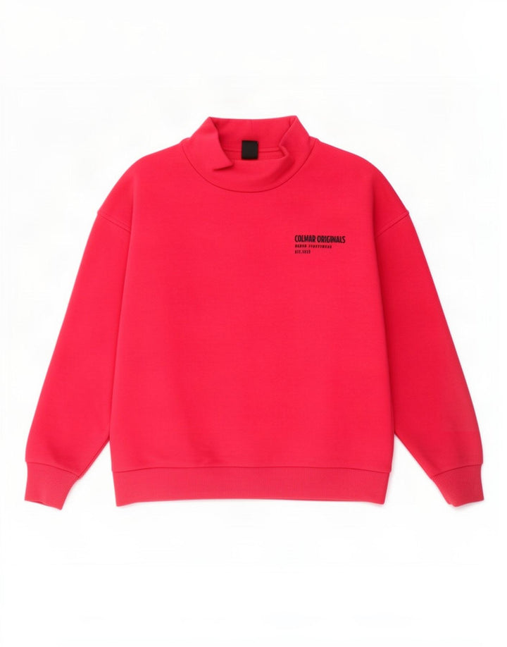 Colmar Sweat-shirt surdimensionné graphique pour femme UK 10 Petit coton rose