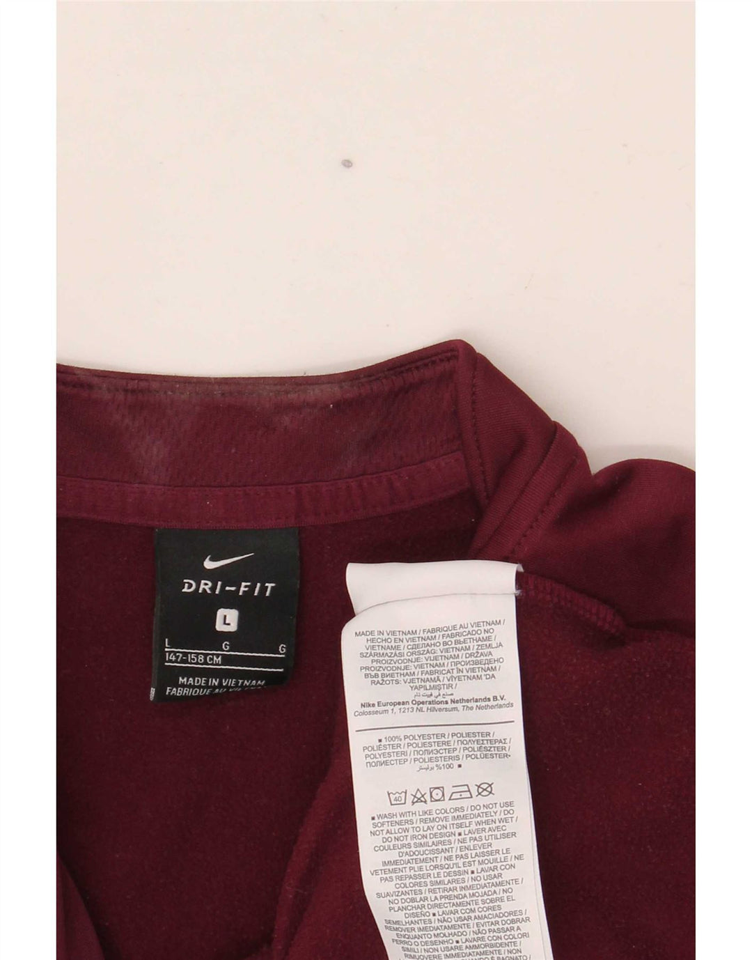 Haut de survêtement Nike Dri Fit Graphic pour garçon, 12-13 ans, Large, bordeaux