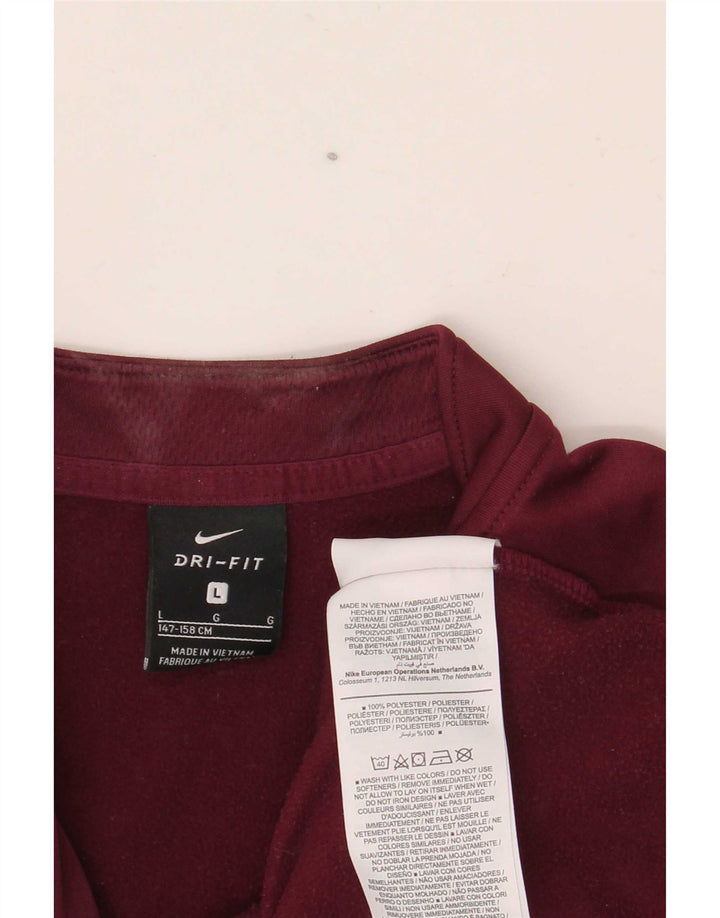 Haut de survêtement Nike Dri Fit Graphic pour garçon, 12-13 ans, Large, bordeaux
