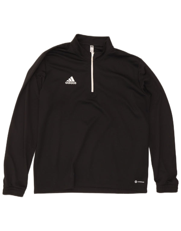 Adidas Hommes Aeroready Zip Neck Pull Survêtement Top XL Noir Polyester