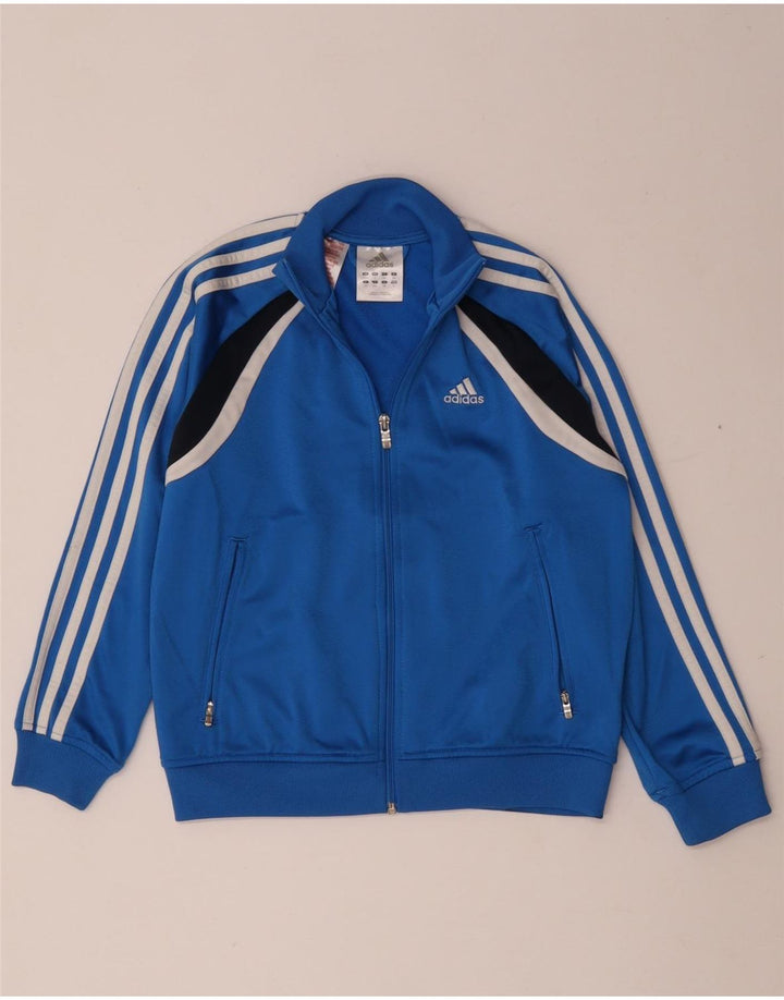 Adidas Veste de Survêtement Garçon 9-10 Ans Bleu Colorblock Polyester
