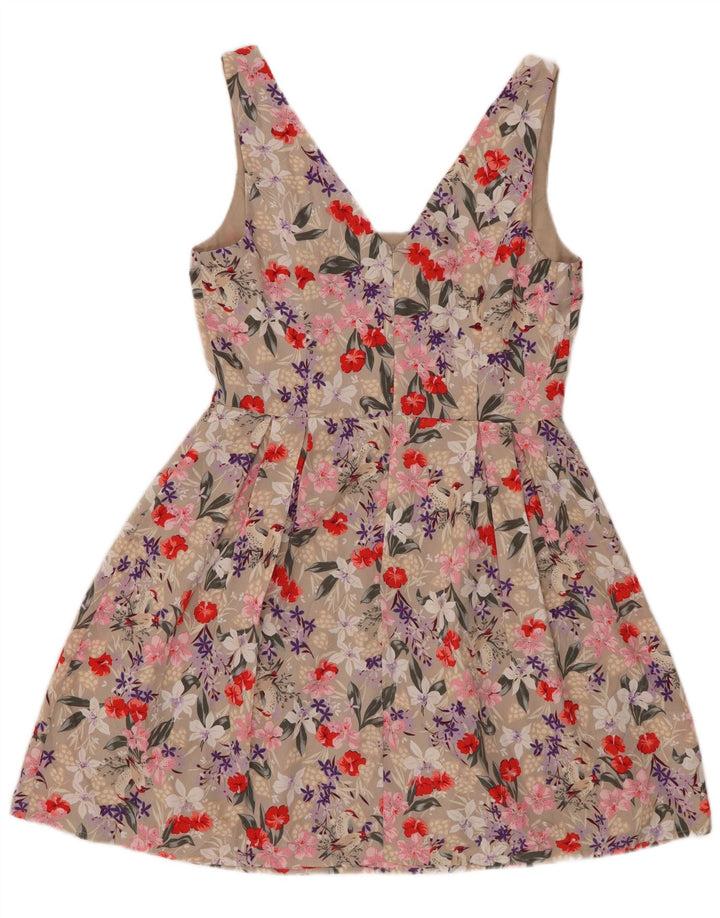 Oasis Robe d'été pour femme UK 42 Polyester floral beige moyen