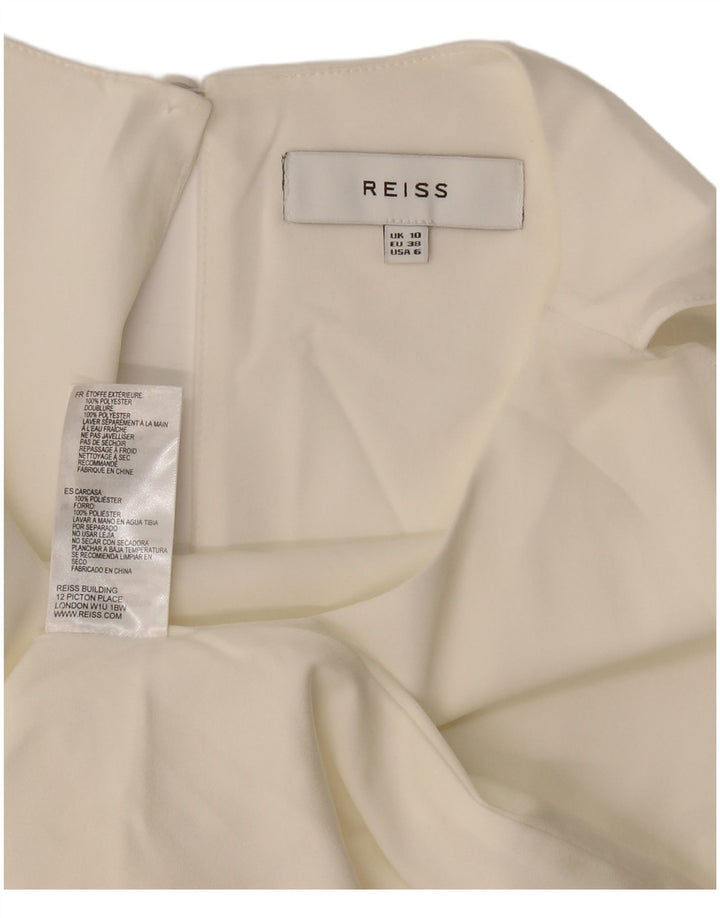 Reiss Robe trapèze pour femme UK 10 Petit Blanc cassé Polyester