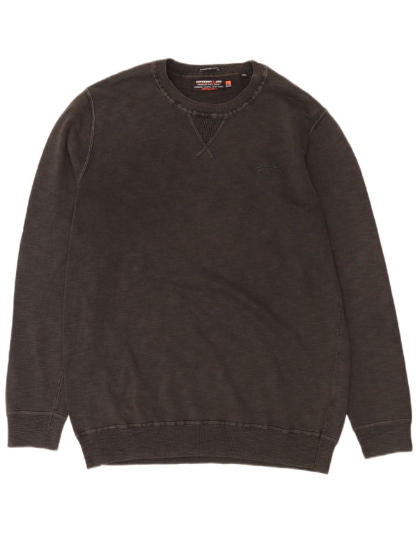 Superdry Sweat-shirt pour homme 2XL Gris Coton
