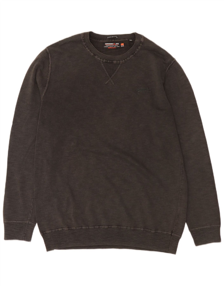 Superdry Sweat-shirt pour homme 2XL Gris Coton