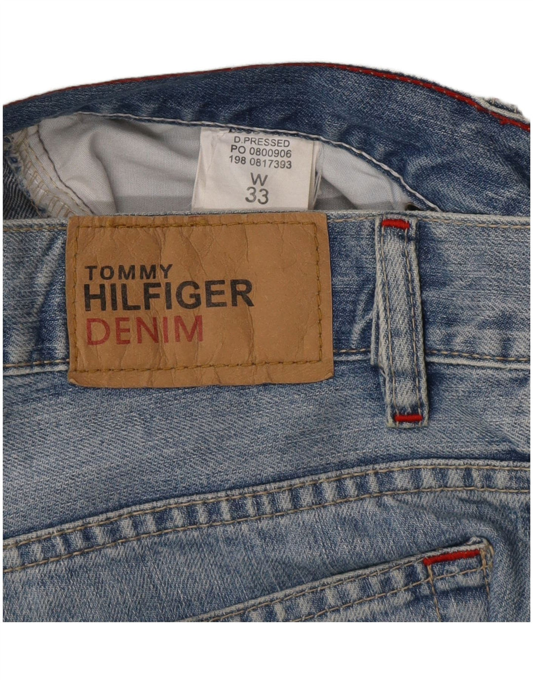 TOMMY HILFIGER Jean Droit Homme W33 L34 Bleu