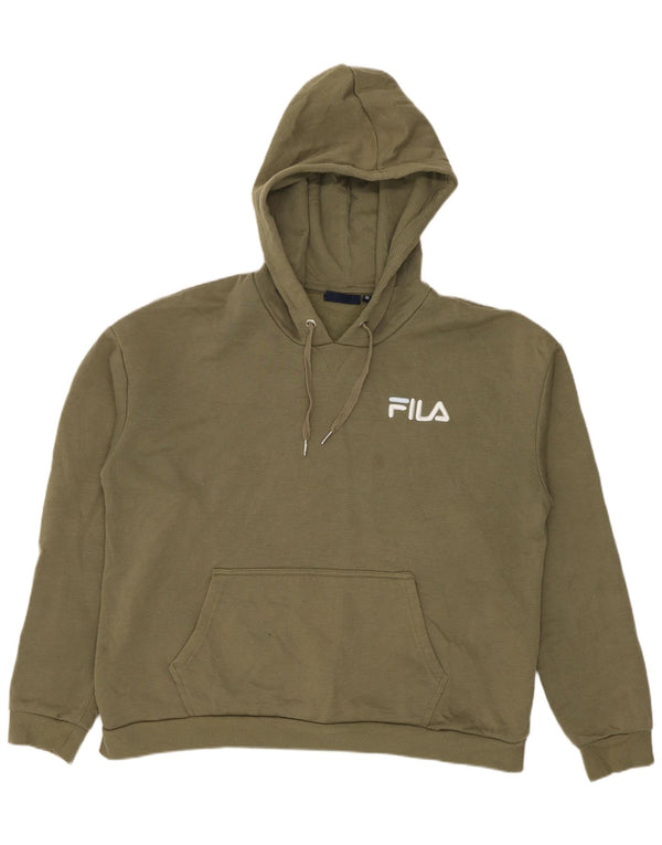 Fila Pull à capuche surdimensionné pour femme UK 14 Kaki moyen Polyester