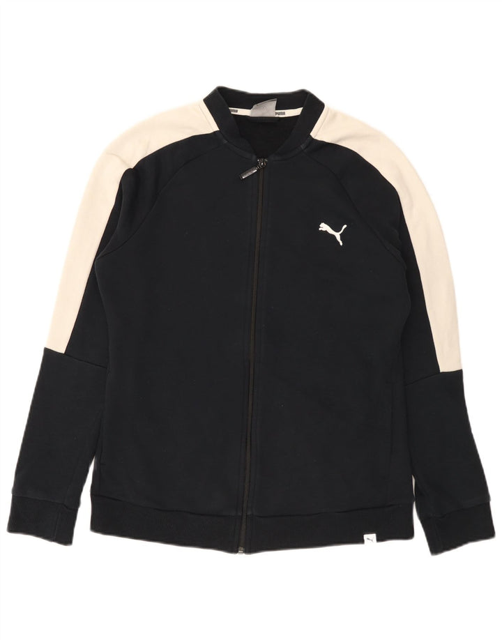 Puma Veste de survêtement pour femme UK 14 Coton color block noir moyen