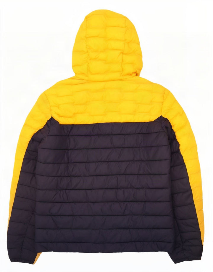 Superdry Veste matelassée à capuche pour hommes UK 38 Medium Yellow Colourblock