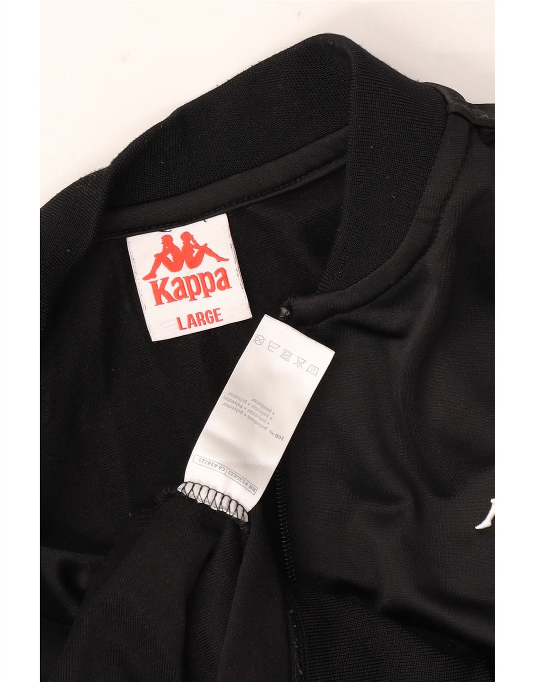Kappa Veste de survêtement graphique pour homme Taille L Noir Polyester