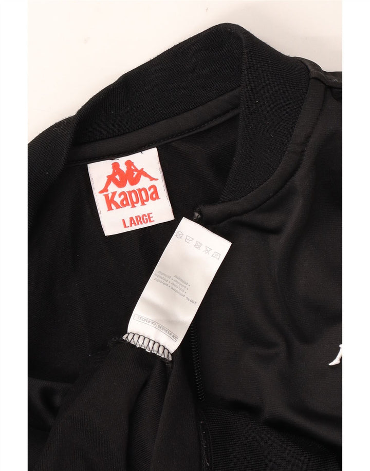 Kappa Veste de survêtement graphique pour homme Taille L Noir Polyester