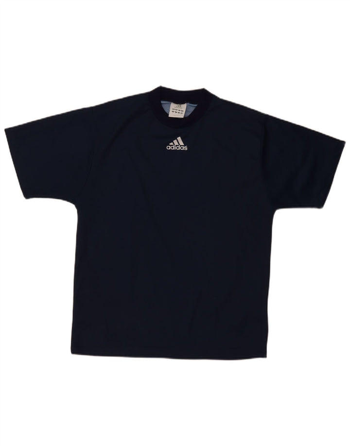 T-shirt graphique pour hommes Adidas, taille S, bleu marine, polyester