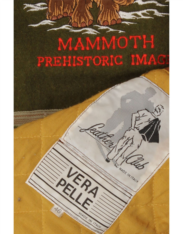 veste coupe-vent en cuir vintage pour homme IT 46 Petit cuir marron