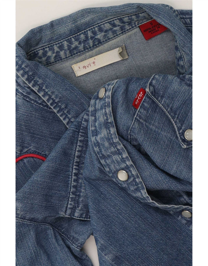Levi's Chemise en Jean Femme UK 10 Small Bleu Coton