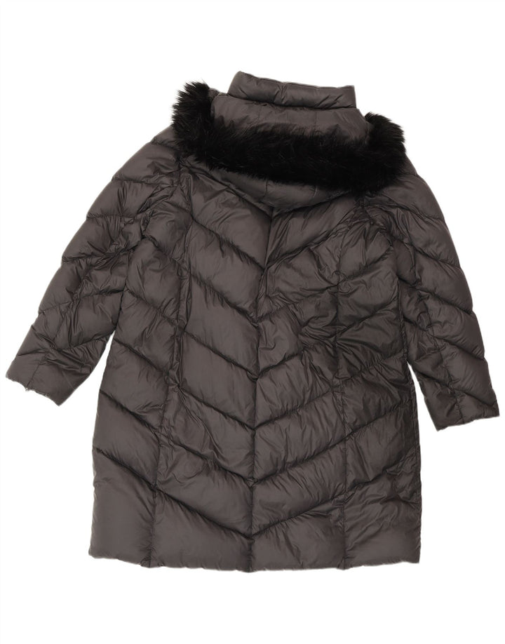 MICHAEL KORS Manteau rembourré à capuche pour femme UK 18 XL Nylon gris