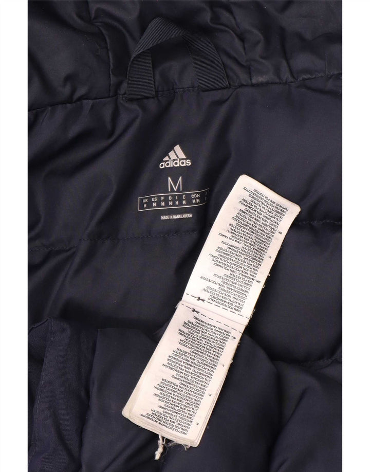 Adidas Veste coupe-vent à capuche pour homme UK 38 Bleu marine moyen Polyamide