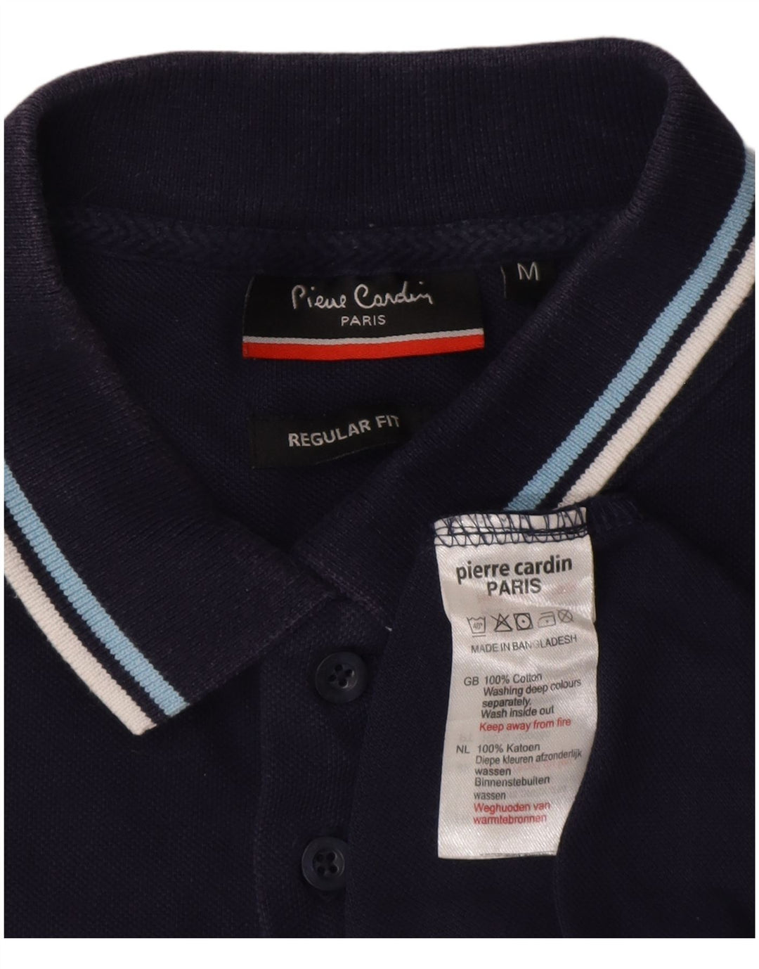 Pierre Cardin Polo Regular Fit Homme Bleu Marine Moyen Coton