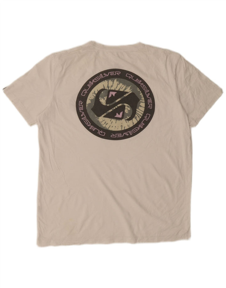 Quiksilver T-Shirt Regular Fit Graphique Homme Blanc Moyen