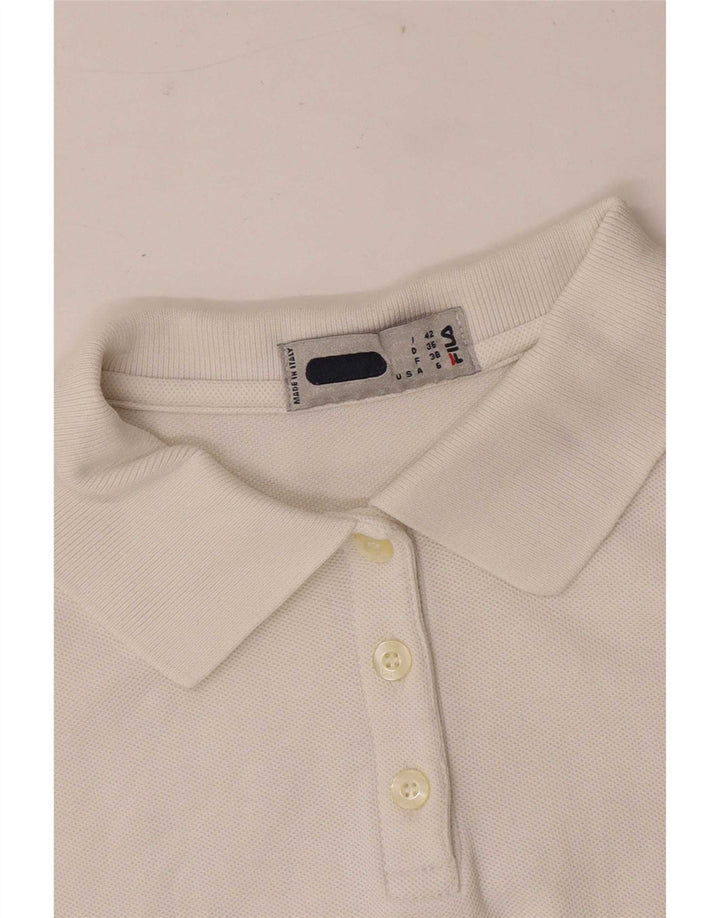 Fila Femme Polo sans manches IT 42 Blanc Moyen